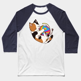 Pansexual Pride Calico Cat Baseball T-Shirt